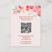 Carte De Visite Logo floral automne bijoux collier d'oreille de bi (Dos)