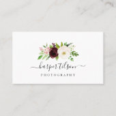 Carte De Visite Logo floral Blush Romance (Devant)