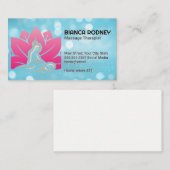 Carte De Visite Logo Floral Massage (Devant / Derrière)