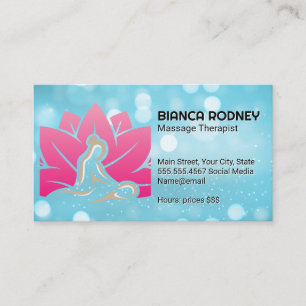 Carte De Visite Logo Floral Massage