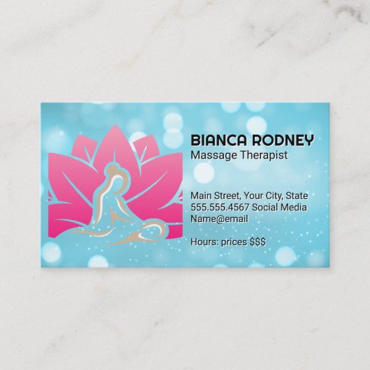 Carte De Visite Logo Floral Massage (Devant)