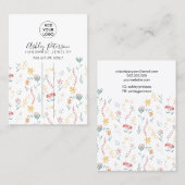 Carte De Visite Logo floral modifiable bijoux clip cheveux barrett (Devant / Derrière)