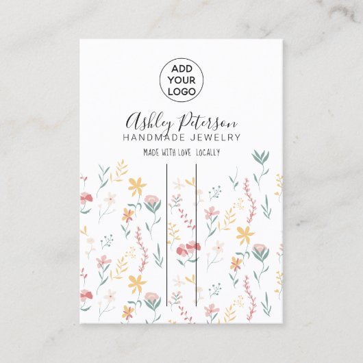 Carte De Visite Logo floral modifiable bijoux clip cheveux barrett (Devant)