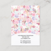 Carte De Visite Logo floral pastel doux collier d'oreille bijoux (Dos)