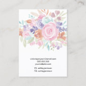 Carte De Visite Logo floral pastel doux collier d'oreille bijoux (Dos)