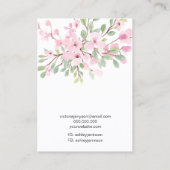 Carte De Visite Logo floral rose fille collier d'oreille bijoux (Dos)