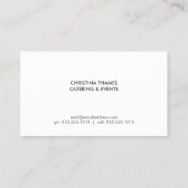 CARTE DE VISITE LOGO FORK & KNIFE (Dos)