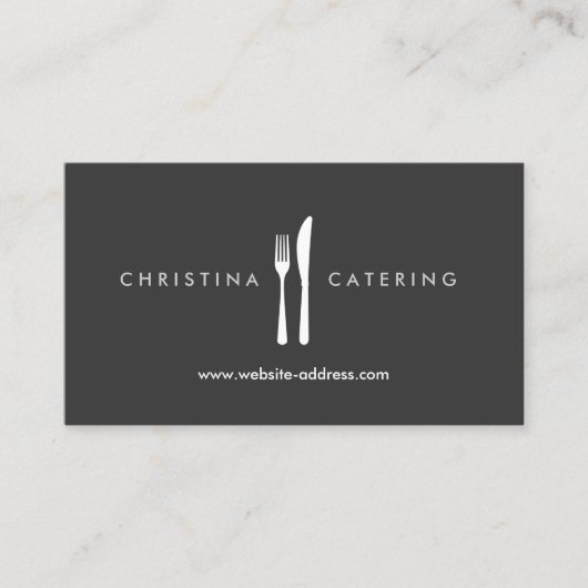 CARTE DE VISITE LOGO FORK & KNIFE (Devant)