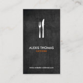 Carte De Visite Logo Fork & Knife pour la restauration, Chef, Rest (Devant)