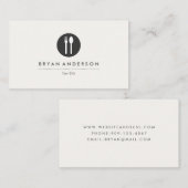 Carte De Visite Logo fourche et cuillère (Devant / Derrière)