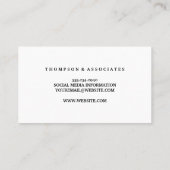 Carte De Visite Logo Gavel | Procureur | Droit (Dos)