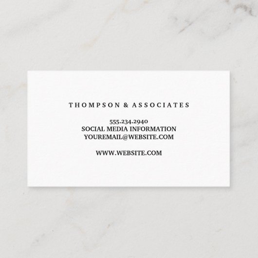 Carte De Visite Logo Gavel | Procureur | Droit (Dos)