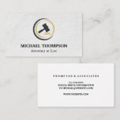 Carte De Visite Logo Gavel | Procureur | Droit (Devant / Derrière)