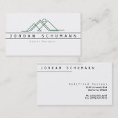 Carte De Visite Logo géométrique de montagne | Entreprise personna (Devant / Derrière)