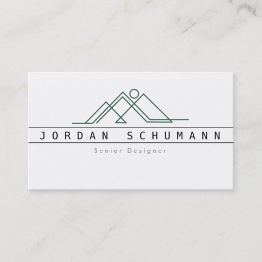 Carte De Visite Logo géométrique de montagne | Entreprise personna (Devant)