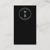 Carte De Visite Logo géométrique minimal de typographie circulaire (Dos)