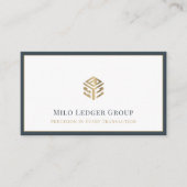 Carte De Visite Logo géométrique simple et élégant (Devant)