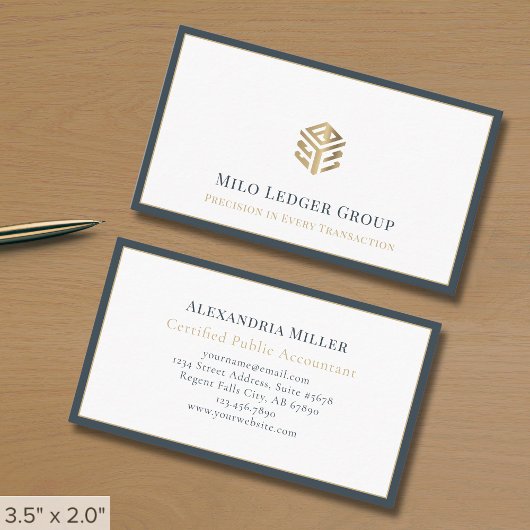 Carte De Visite Logo géométrique simple et élégant