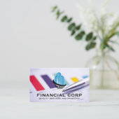 Carte De Visite Logo global de l'entreprise | Graphiques (Debout devant)