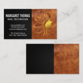 Carte De Visite Logo Gold Beauty | Cuir (Devant / Derrière)