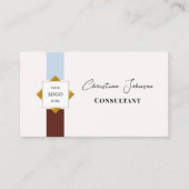 Carte De Visite Logo Gold Brown Stripes tendance (Devant)