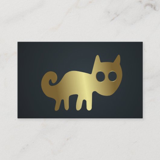 Carte De Visite Logo Gold Cat (Devant)