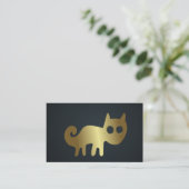 Carte De Visite Logo Gold Cat (Debout devant)