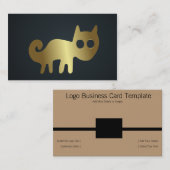 Carte De Visite Logo Gold Cat (Devant / Derrière)