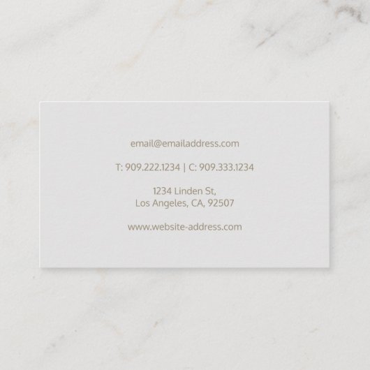 Carte De Visite Logo Gold Circles (Dos)