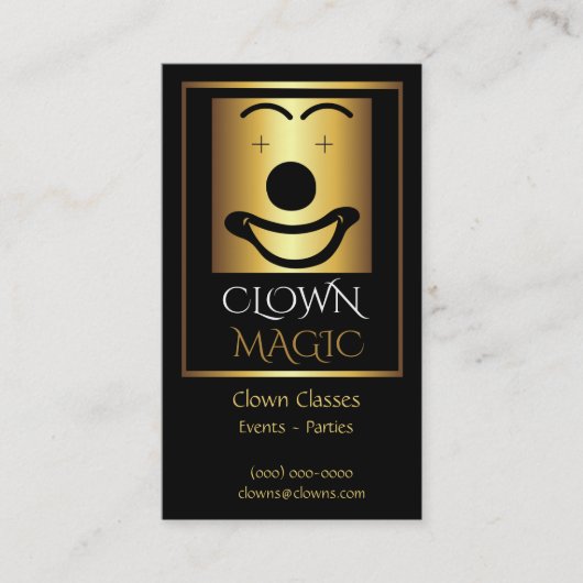 Carte De Visite Logo Gold Clown (Devant)