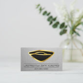 Carte De Visite Logo Gold de voiture de luxe élégant (Debout devant)