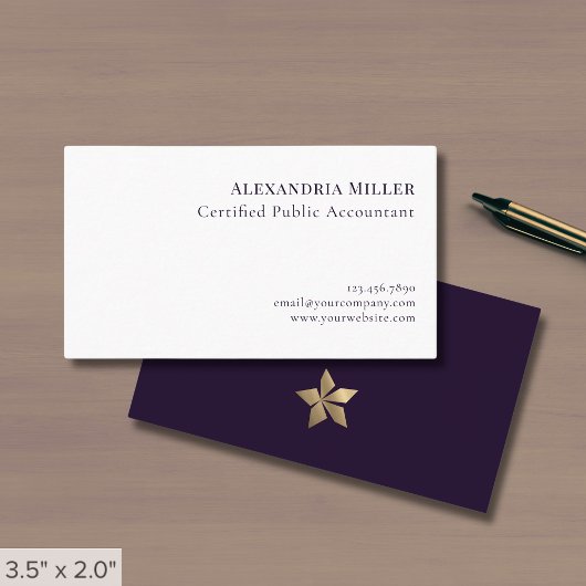 Carte De Visite Logo Gold d'élégance minimale