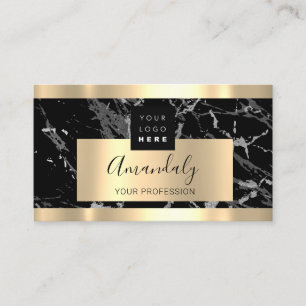 Carte De Visite Logo Gold des Services d'investissement en finance