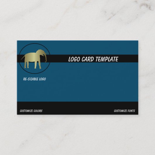 Carte De Visite Logo Gold Elephant (Devant)