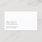 Carte De Visite Logo Gold Flatware pour l'organisateur d'événement (Dos)