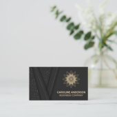 Carte De Visite Logo Gold Flower (Debout devant)