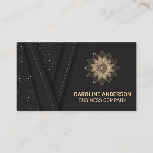 Carte De Visite Logo Gold Flower (Devant)