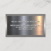 Carte De Visite Logo Gold Growth Corp | Arrière - plan métallique (Dos)