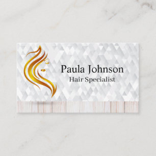 Carte De Visite Logo Gold Hair Beauty Cosmétiques