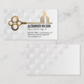 Carte De Visite Logo Gold Key City | Immobilier (Devant / Derrière)
