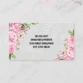 Carte De Visite Logo Gold Lotus | Fleurs roses | Palm (Dos)