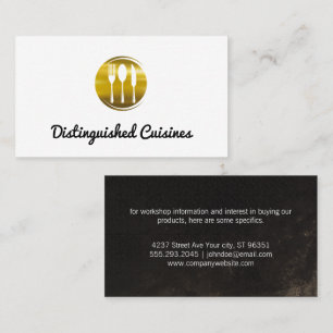 Carte De Visite Logo Gold Metal Silverware