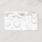 Carte De Visite Logo Gold Metallic Car Wash | Mousse de bulles de  (Dos)