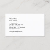 Carte De Visite Logo Gold Music Note Blanc (Dos)