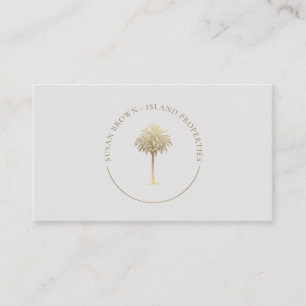 Carte De Visite Logo Gold Palm Tree