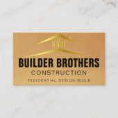 Carte De Visite Logo Gold personnalisé métal professionnel (Devant)