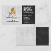Carte De Visite Logo Gold Properties | Marbre (Devant / Derrière)