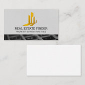 Carte De Visite Logo Gold Real Estate | Clavier (Devant / Derrière)