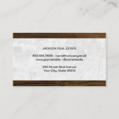 Carte De Visite Logo Gold Real Estate | Découpe en bois (Dos)