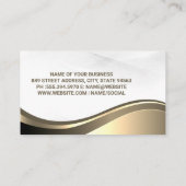 Carte De Visite Logo Gold Real Estate | Exécutif moderne (Dos)